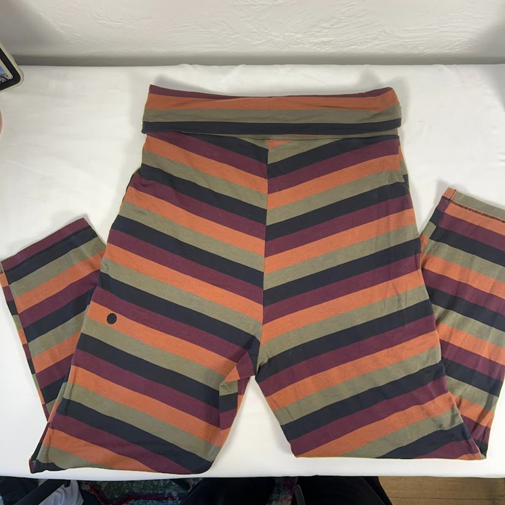 Stance Lay Low Butter Blend Striped Cropped Lightweight Pants M Women